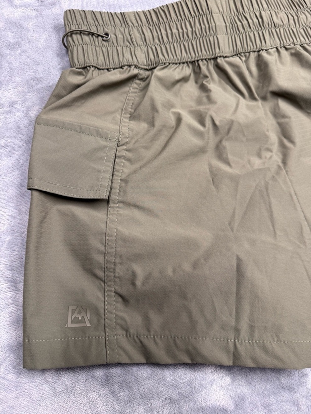 Avalanche High Waisted Olive Women's Hiking Cargo Shorts - Picture 6 of 11